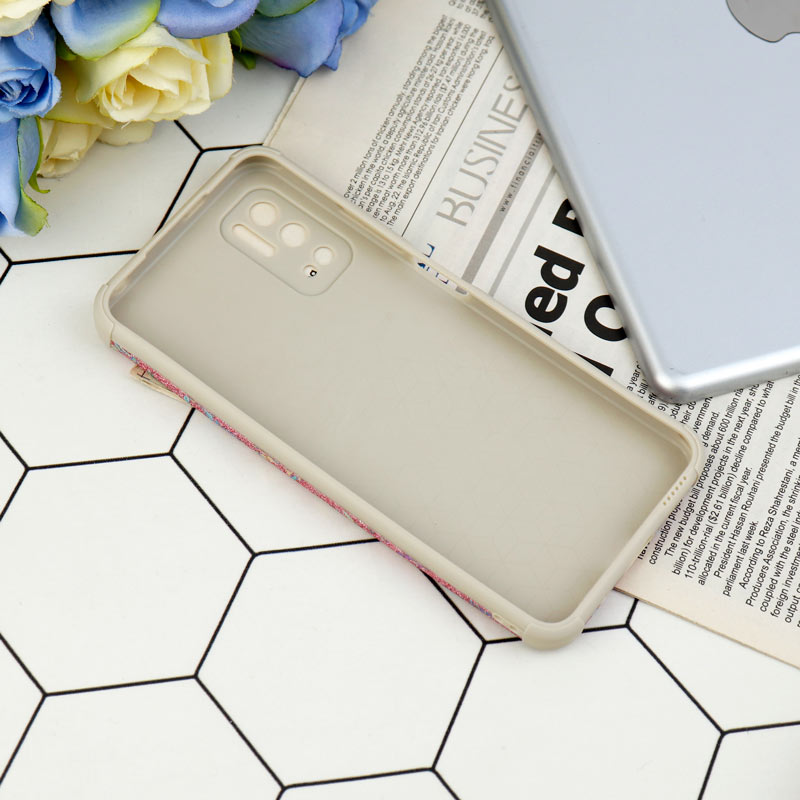 قاب شاینی سواروسکی محافظ لنزدار طرح لاتین Xiaomi Poco M3 Pro