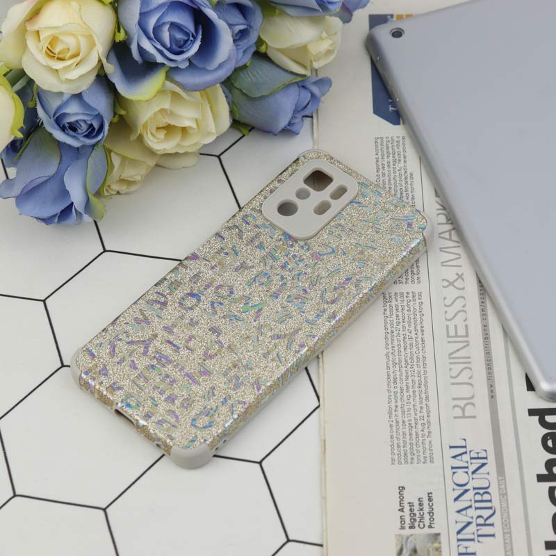 قاب شاینی سواروسکی محافظ لنزدار طرح لاتین Xiaomi Redmi Note 10 Pro 5G (China)