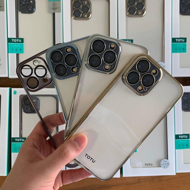 قاب ضد ضربه پشت شفاف محافظ لنز دار Totu آیفون iPhone 13 Pro
