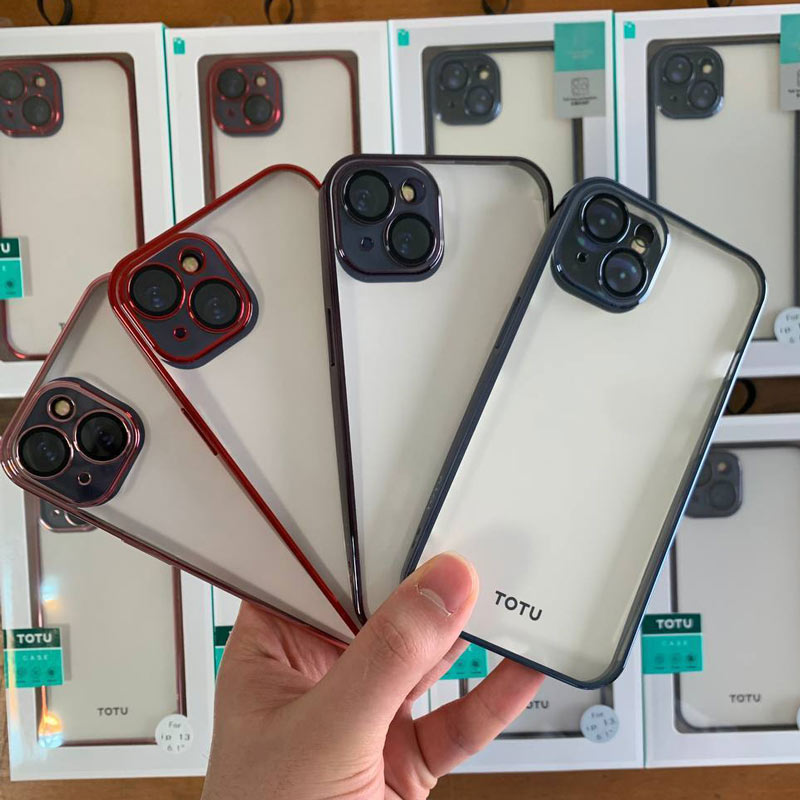 قاب ضد ضربه پشت شفاف محافظ لنز دار Totu آیفون iPhone 13 Pro