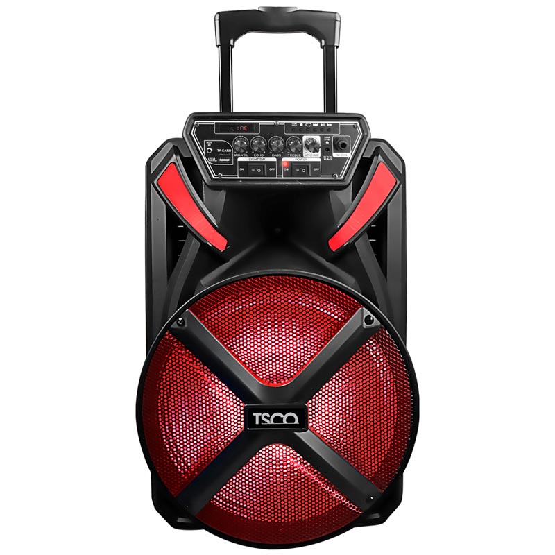 اسپیکر چمدانی بلوتوثی رم و فلش خور TSCO TS 1890 + میکروفون و ریموت کنترل