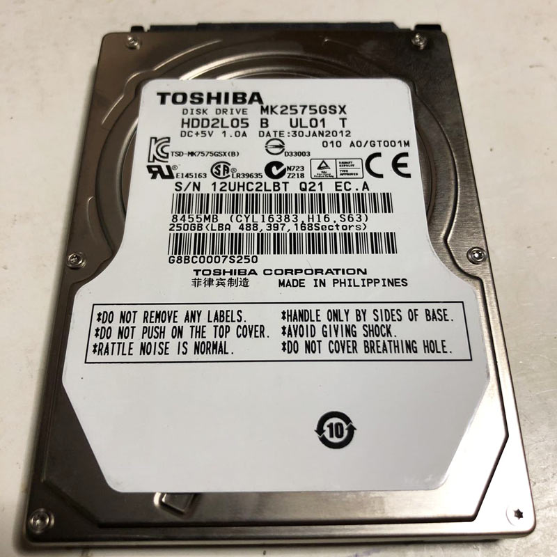 هارد لپ تاپ توشیبا Toshiba 250GB