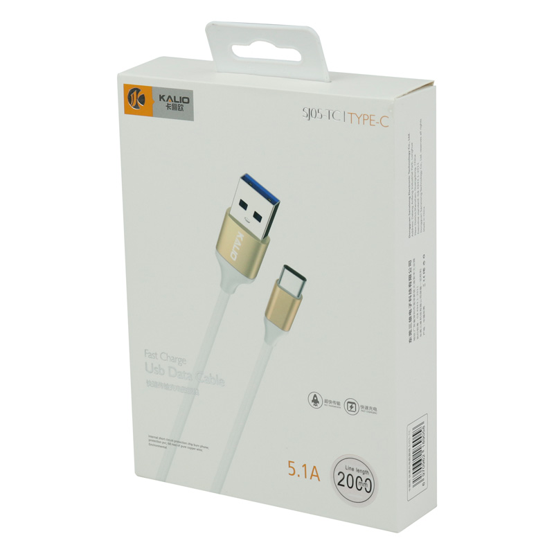 کابل تایپ سی فست شارژ Kalio SJ05 5.1A 2m