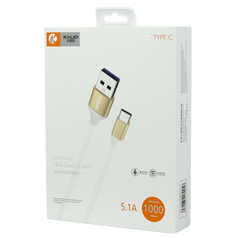 کابل تایپ سی فست شارژ Kalio SJ05-TC 5.1A 1m