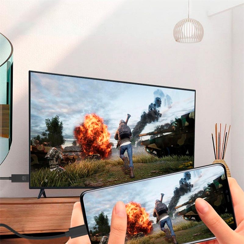 کابل تبدیل Type-C به UC503 HDMI 4k طول 1.8 متر