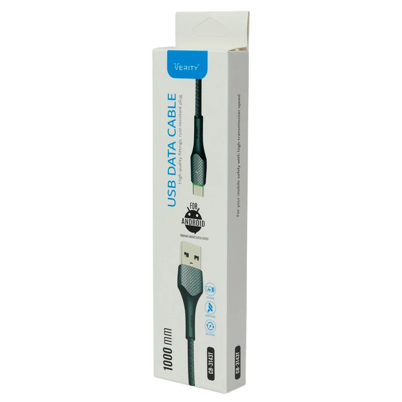 کابل تایپ سی فست شارژ وریتی CB-3143 طول 1 متر