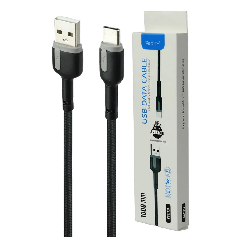کابل تایپ سی فست شارژ وریتی CB3142 طول 1 متر