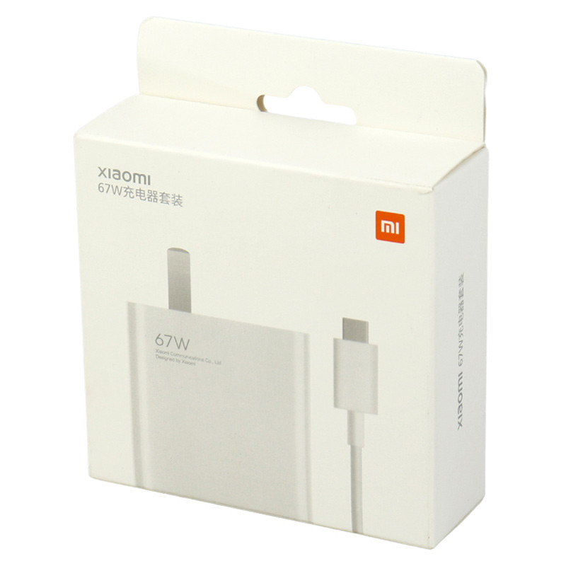 شارژر دیواری فست شارژ Xiaomi MDY-12-ES High Copy 6.1A QC3 PD 67W + کابل تایپ سی