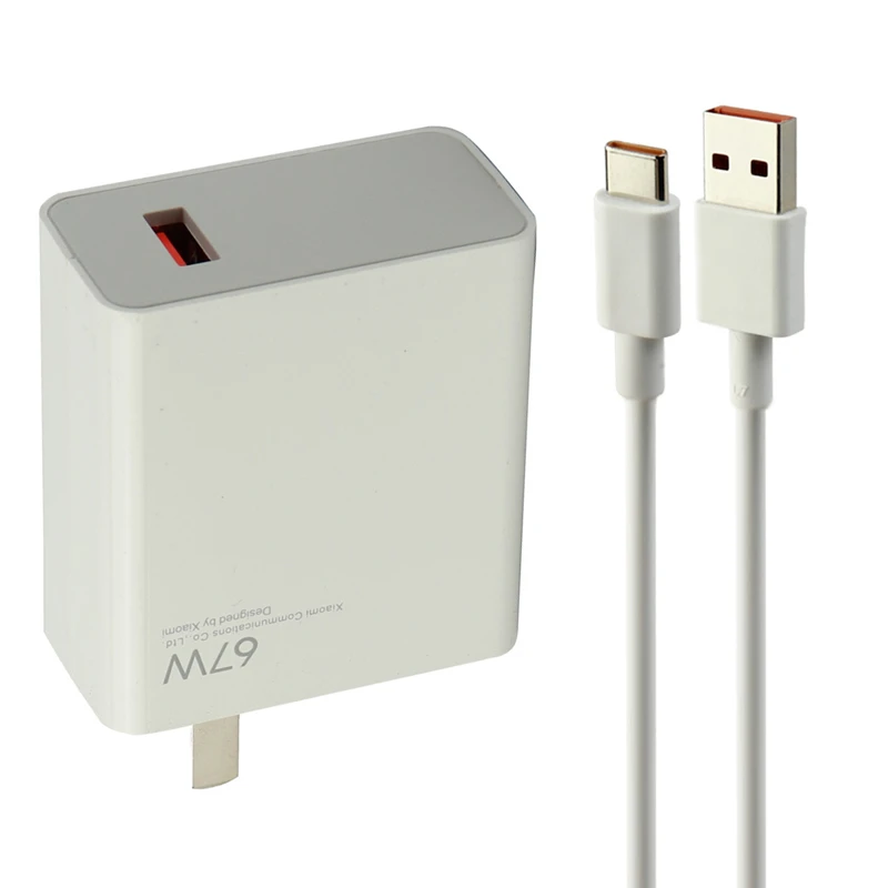 شارژر دیواری 67 وات شیائومی MDY-12-ES QC3.0 PD 6.1A High Copy + کابل تایپ سی