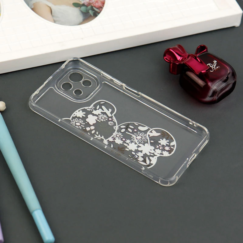 قاب ژله ای شفاف طرحدار محافظ لنزدار Xiaomi Mi 11 Lite