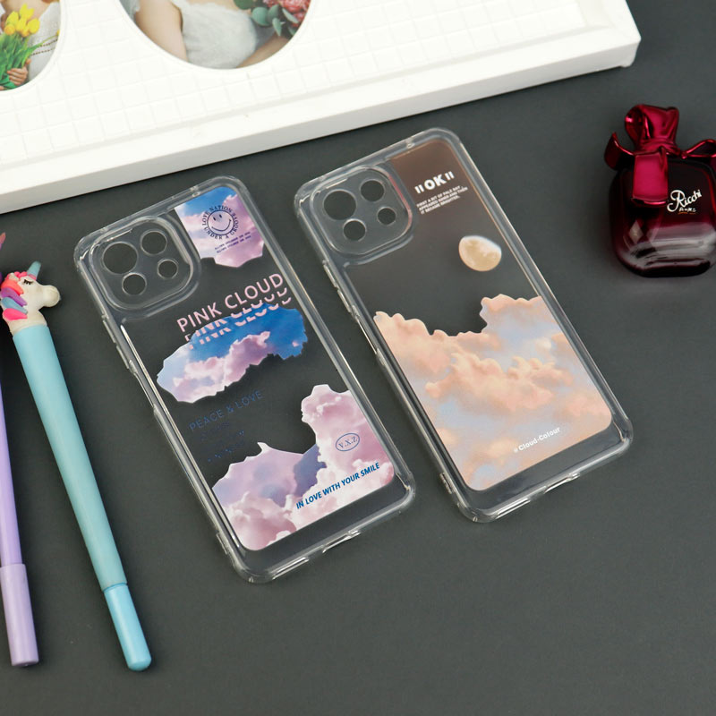 قاب ژله ای شفاف طرحدار محافظ لنزدار Xiaomi Mi 11 Lite