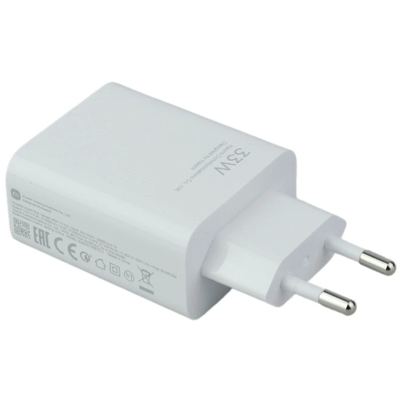 شارژر دیواری فست شارژ Xiaomi Redmi Note 11S/10S 3A QC3.0 PD 33W + کابل تایپ سی و جعبه گوشی