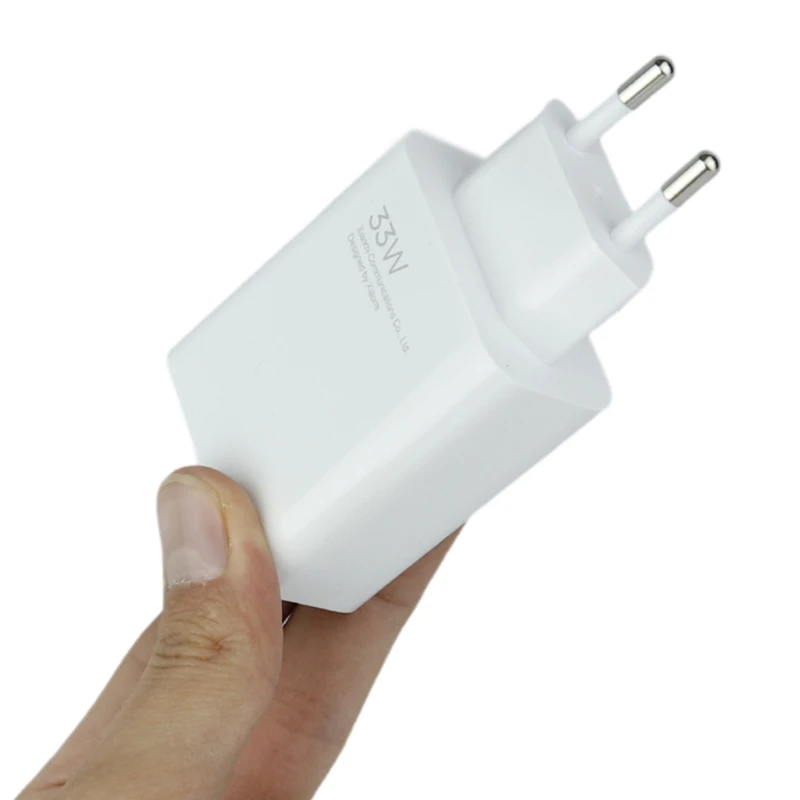 شارژر دیواری فست شارژ Xiaomi Redmi Note 11S/10S 3A QC3.0 PD 33W + کابل تایپ سی و جعبه گوشی