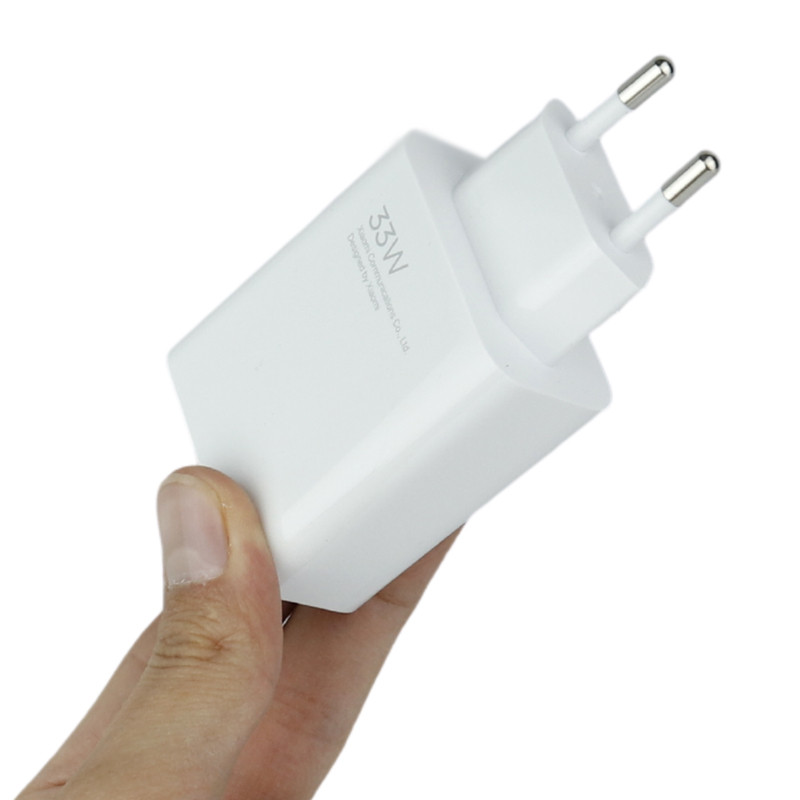 شارژر دیواری فست شارژ Xiaomi Redmi Note 11S/10S 3A QC3.0 PD 33W + کابل تایپ سی و جعبه گوشی