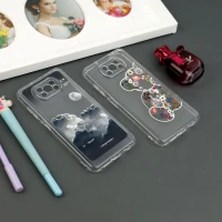 قاب ژله ای شفاف طرحدار محافظ لنزدار Xiaomi Poco X3