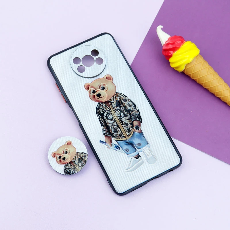 قاب فانتزی طرحدار پسرانه محافظ لنزدار + پاپ سوکت Xiaomi Poco X3 سری R