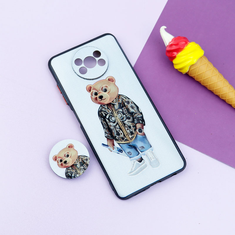 قاب فانتزی طرحدار پسرانه محافظ لنزدار + پاپ سوکت Xiaomi Poco X3 سری R