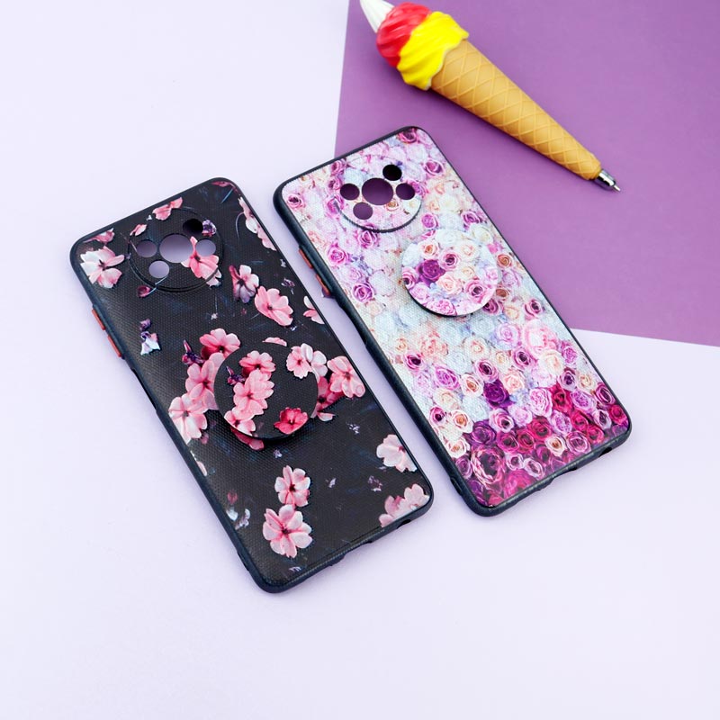 قاب فانتزی طرحدار دخترانه محافظ لنزدار + پاپ سوکت Xiaomi Poco X3 سری R