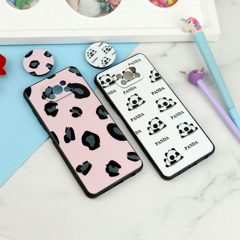قاب فانتزی طرحدار دخترانه محافظ لنزدار + پاپ سوکت Xiaomi Poco X3 سری R