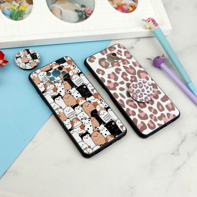 قاب فانتزی طرحدار دخترانه محافظ لنزدار + پاپ سوکت Xiaomi Poco X3 سری R