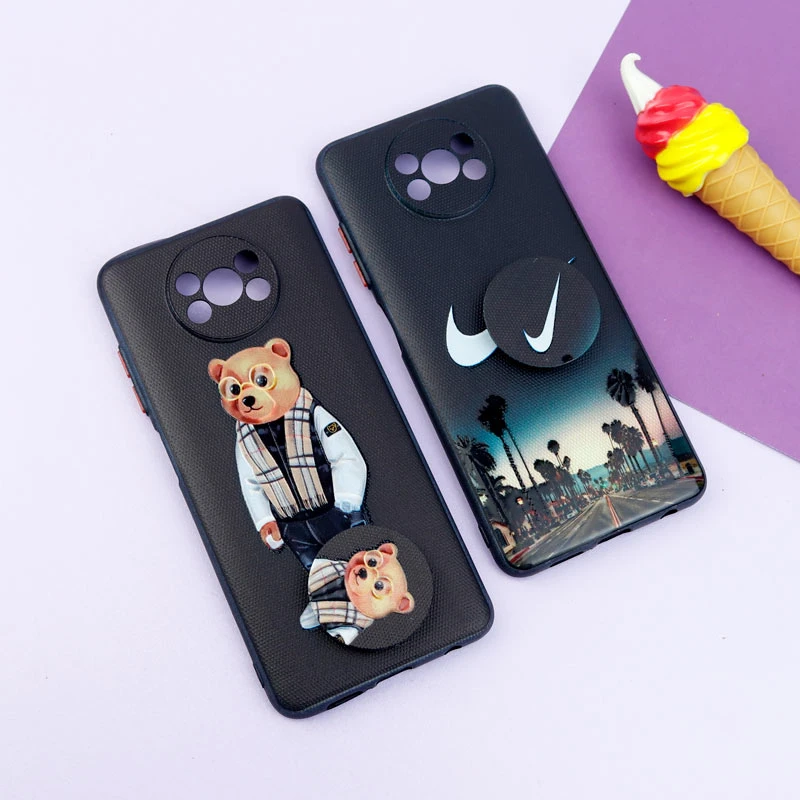 قاب فانتزی طرحدار پسرانه محافظ لنزدار + پاپ سوکت Xiaomi Poco X3 سری R