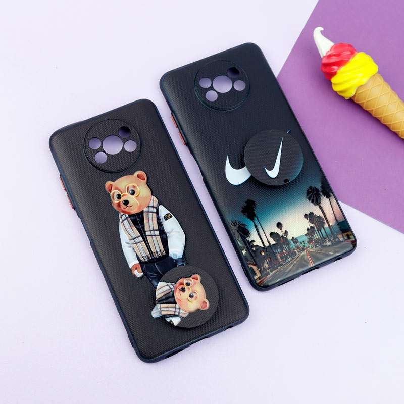قاب فانتزی طرحدار پسرانه محافظ لنزدار + پاپ سوکت Xiaomi Poco X3 سری R