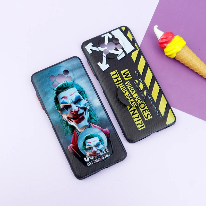 قاب فانتزی طرحدار پسرانه محافظ لنزدار + پاپ سوکت Xiaomi Poco X3 سری R