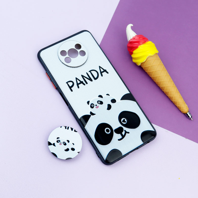 قاب فانتزی طرحدار دخترانه محافظ لنزدار + پاپ سوکت Xiaomi Poco X3 سری R
