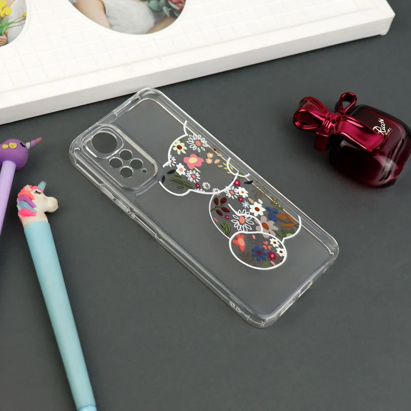 قاب ژله ای شفاف طرحدار محافظ لنزدار Xiaomi Redmi Note 11 / 11s