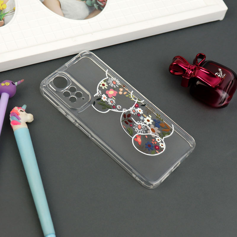 قاب ژله ای شفاف طرحدار محافظ لنزدار Xiaomi Redmi Note 11 / 11s