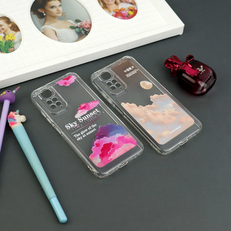 قاب ژله ای شفاف طرحدار محافظ لنزدار Xiaomi Redmi Note 11 / 11s
