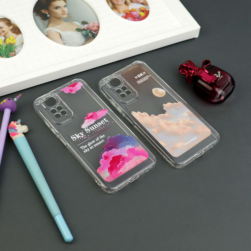 قاب ژله ای شفاف طرحدار محافظ لنزدار Xiaomi Redmi Note 11 / 11s