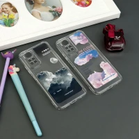 قاب ژله ای شفاف طرحدار محافظ لنزدار Xiaomi Redmi Note 11 / 11s
