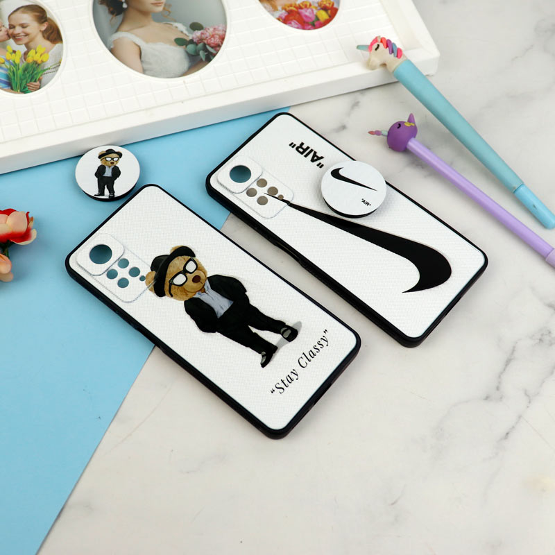 قاب فانتزی طرحدار پسرانه محافظ لنزدار + پاپ سوکت Xiaomi Redmi Note 11 Pro سری R