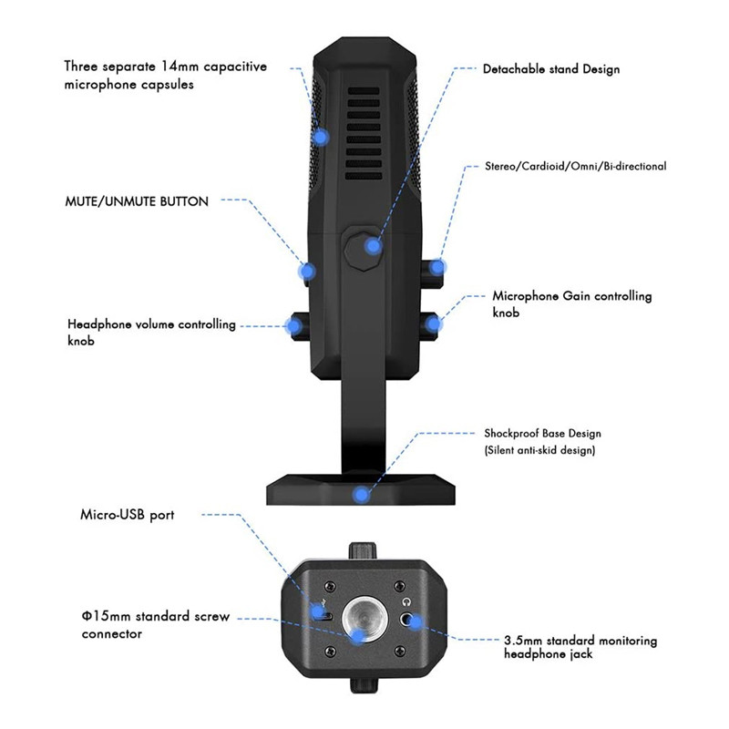 میکروفون رومیزی Yanmai SF-900