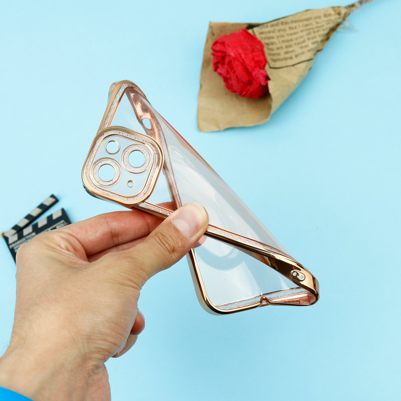 قاب ژله ای نگین دار محافظ لنزدار iPhone 13