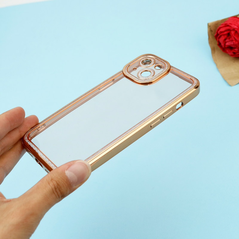 قاب ژله ای نگین دار محافظ لنزدار iPhone 13