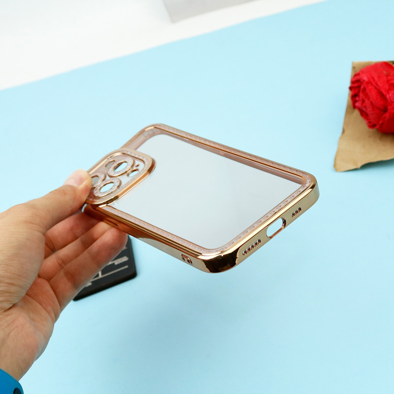 قاب ژله ای نگین دار محافظ لنزدار iPhone 13 Pro