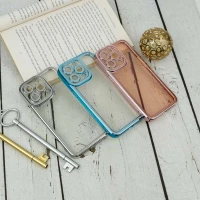 قاب ژله ای نگین دار محافظ لنزدار iPhone 13 Pro