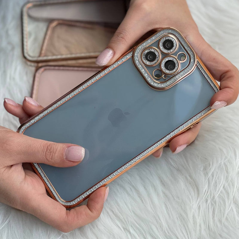 قاب ژله ای نگین دار محافظ لنزدار iPhone 13 Pro Max