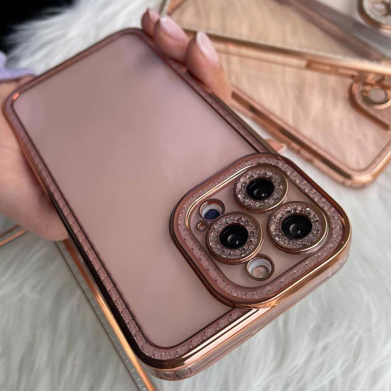 قاب ژله ای نگین دار محافظ لنزدار iPhone 13 Pro Max