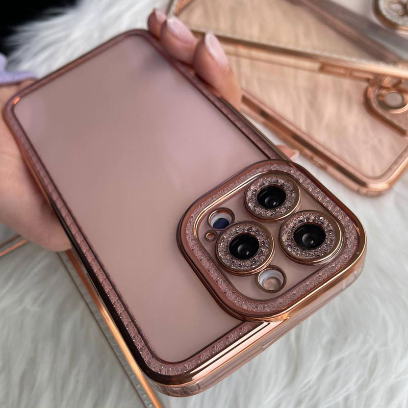 قاب ژله ای نگین دار محافظ لنزدار iPhone 13 Pro Max