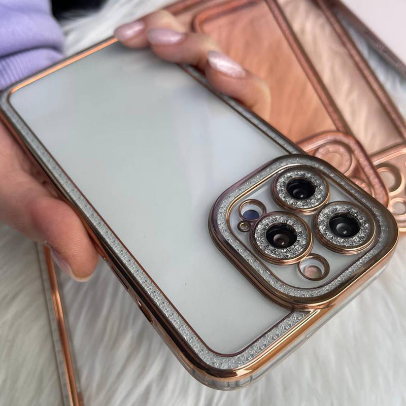 قاب ژله ای نگین دار محافظ لنزدار iPhone 13 Pro Max