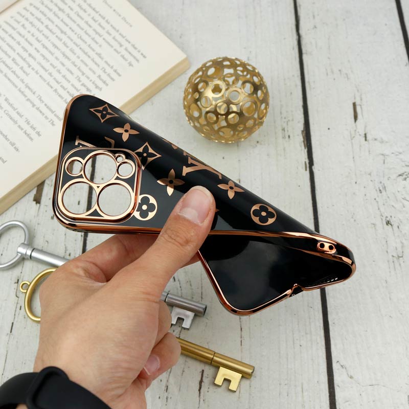 قاب LV براق My Case محافظ لنزدار iPhone 13 Pro Max