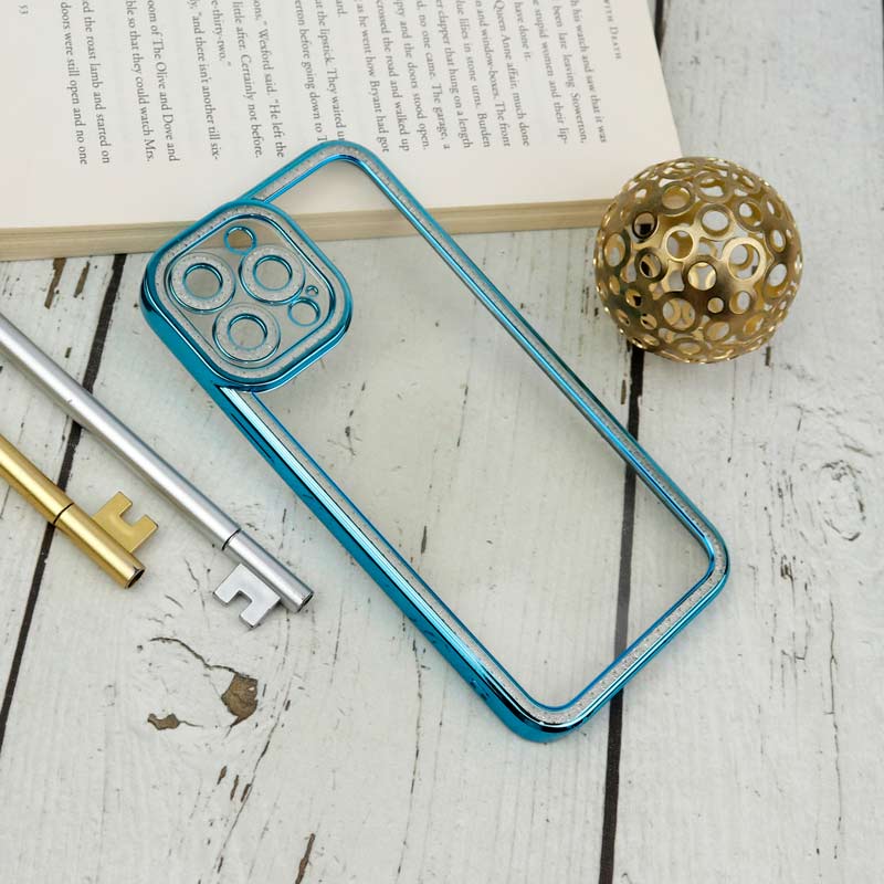 قاب ژله ای نگین دار محافظ لنزدار iPhone 13 Pro Max