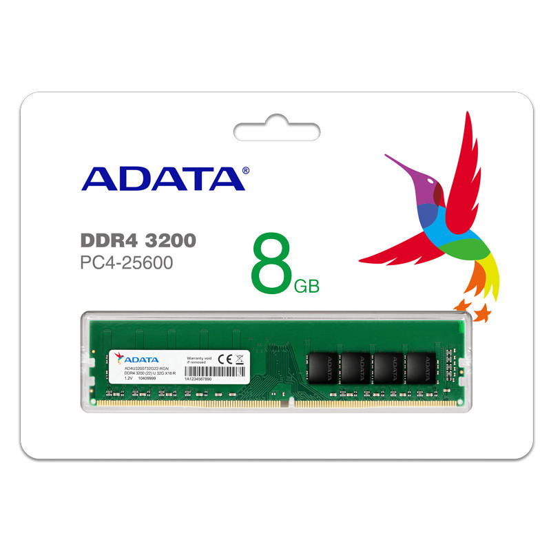 رم کامپیوتر Adata PC4-25600 DDR4 8GB 3200MHz CL22 Single