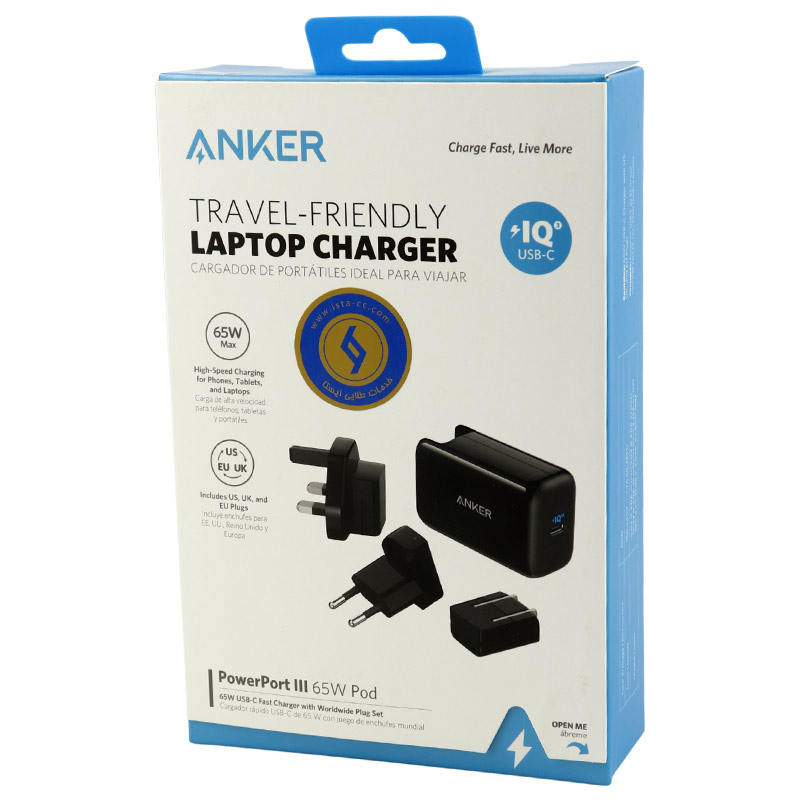 کلگی فست شارژ Anker Powerport III A2712 3.25A PD 65W Type-C