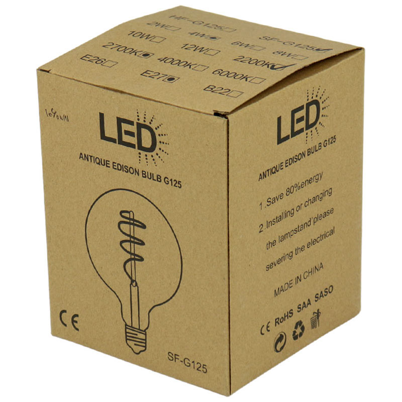 لامپ ادیسونی حبابی 4 وات Antique SF-G125 پایه E27
