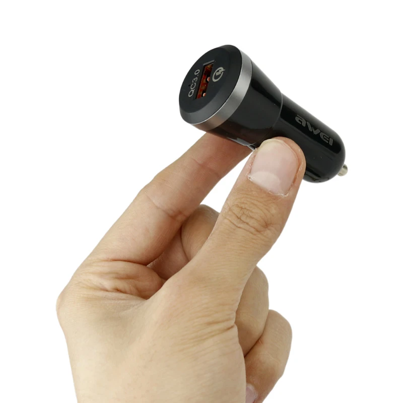 شارژر فندکی فست شارژ Awei C-825 QC3.0 3A