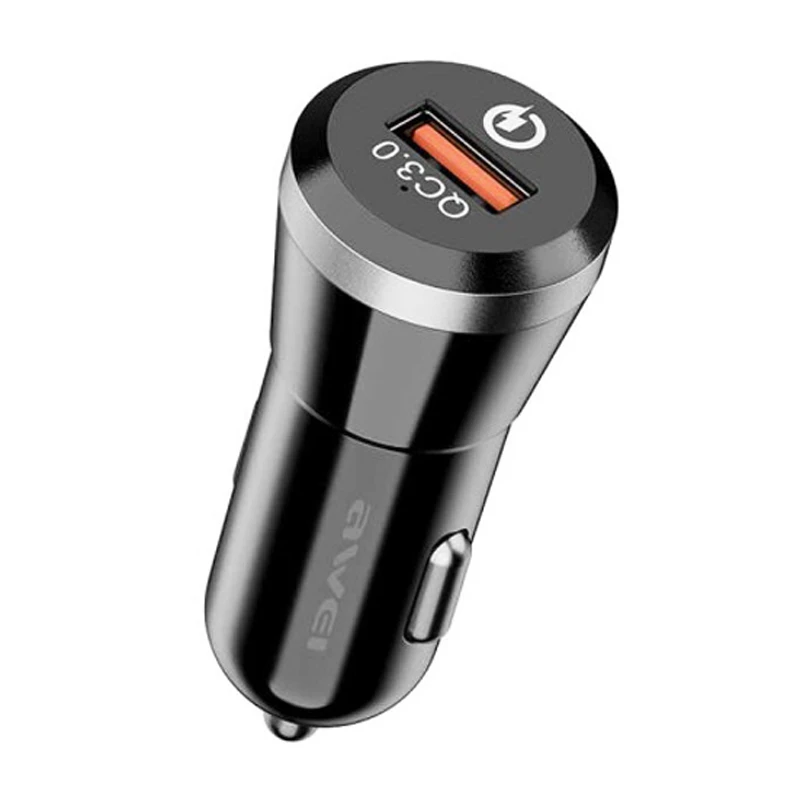 شارژر فندکی فست شارژ Awei C-825 QC3.0 3A